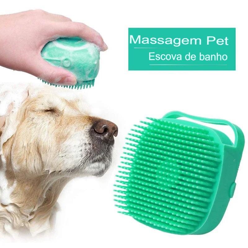 Escova massageadora para cães e gatos - Cia Max