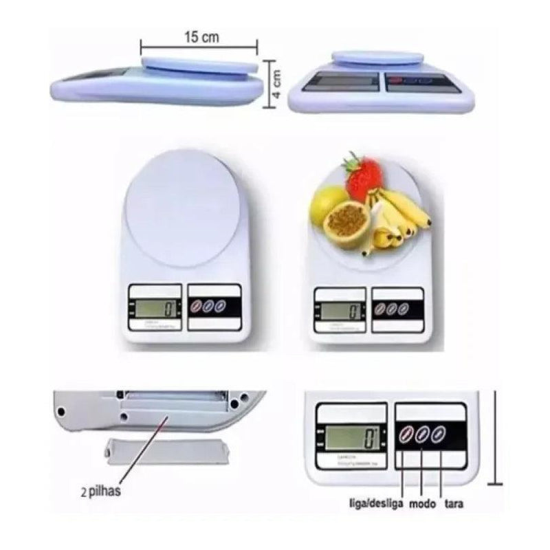 Balança digital de precisão para cozinha - Cia Max