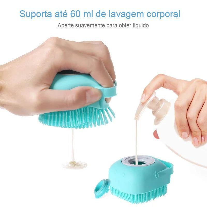 Escova massageadora para cães e gatos - Cia Max