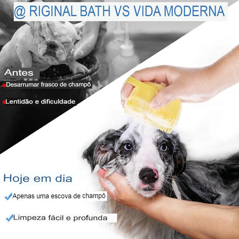 Escova massageadora para cães e gatos - Cia Max